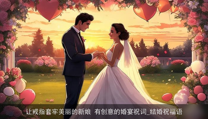 让戒指套牢美丽的新娘 有创意的婚宴祝词_结婚祝福语