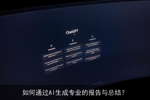 如何通过AI生成专业的报告与总结？