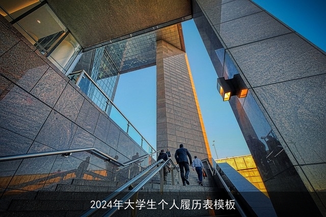 2024年大学生个人履历表模板