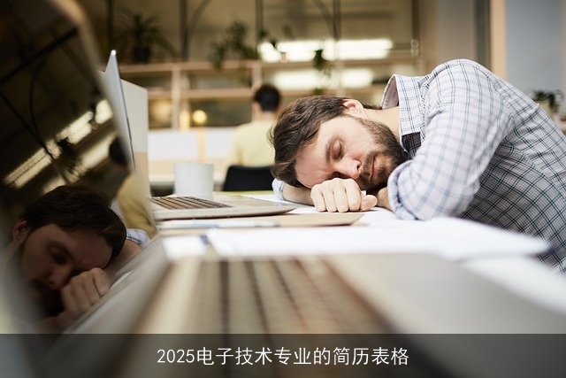 2025电子技术专业的简历表格