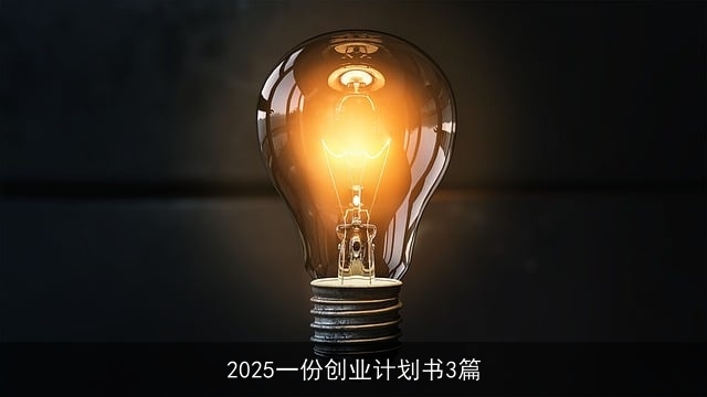 2025一份创业计划书3篇