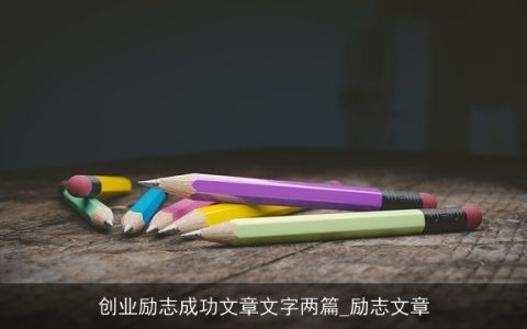 创业励志成功文章文字两篇_励志文章