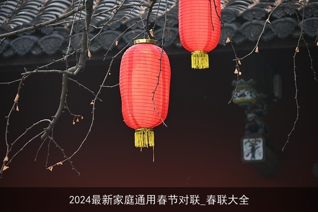 2024最新家庭通用春节对联_春联大全