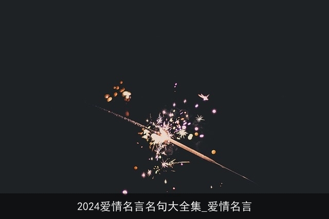 2024爱情名言名句大全集_爱情名言