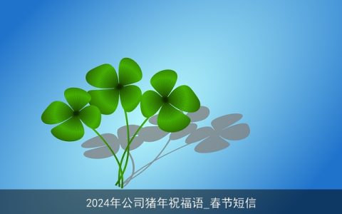 2024年公司猪年祝福语_春节短信