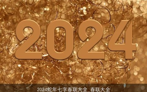 2024蛇年七字春联大全_春联大全