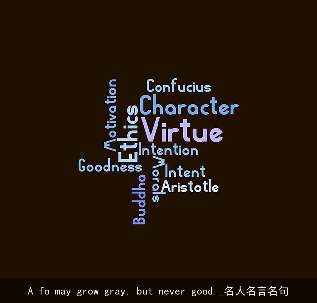 A fo may grow gray, but never good._名人名言名句