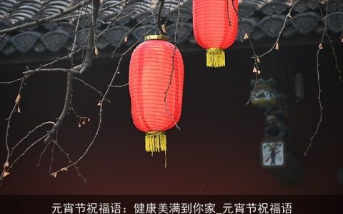 元宵节祝福语：健康美满到你家_元宵节祝福语