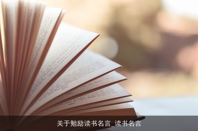 关于勉励读书名言_读书名言