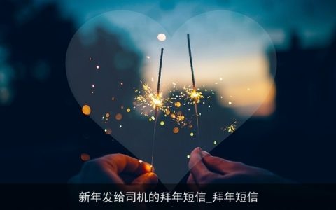 新年发给司机的拜年短信_拜年短信