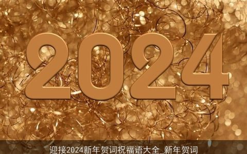 迎接2024新年贺词祝福语大全_新年贺词