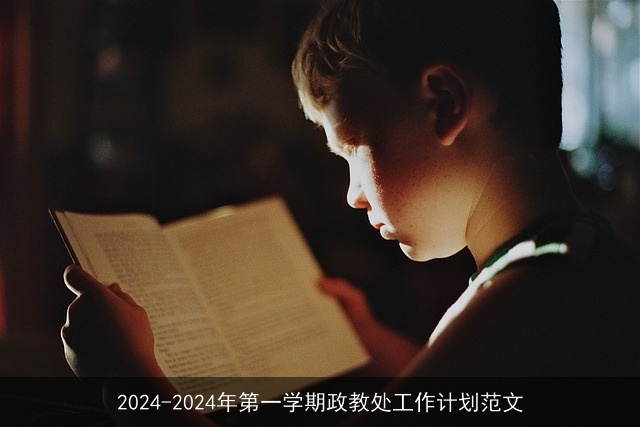 2024-2024年第一学期政教处工作计划范文