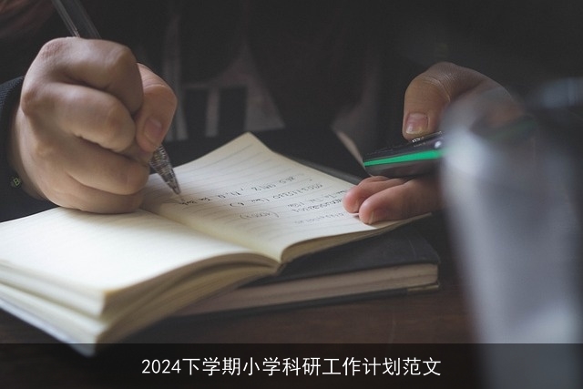 2024下学期小学科研工作计划范文