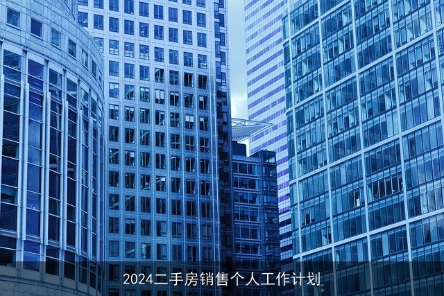 2024二手房销售个人工作计划