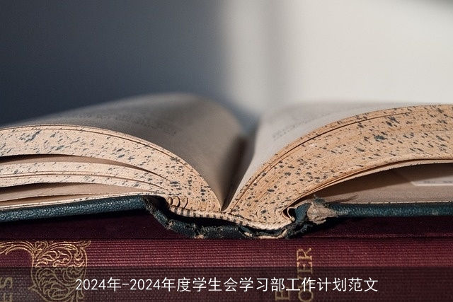 2024年-2024年度学生会学习部工作计划范文