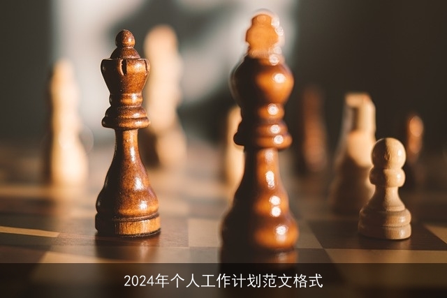 2024年个人工作计划范文格式