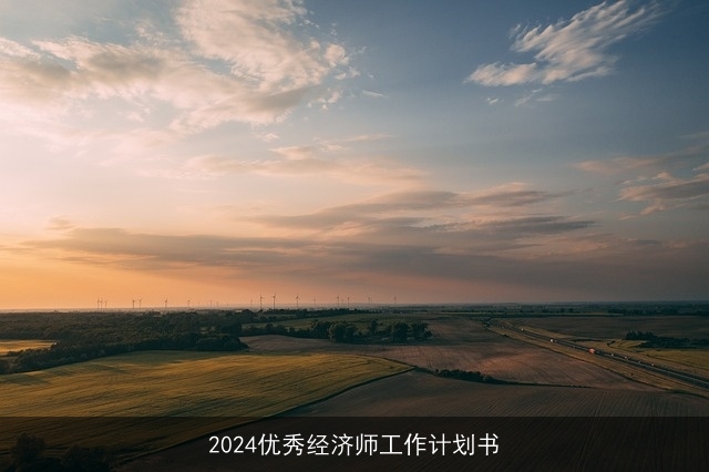 2024优秀经济师工作计划书