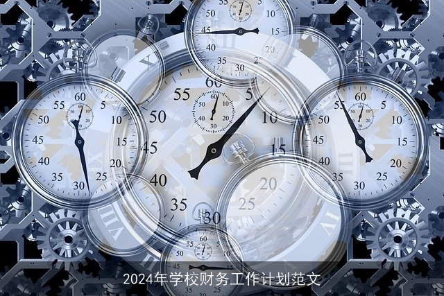 2024年学校财务工作计划范文