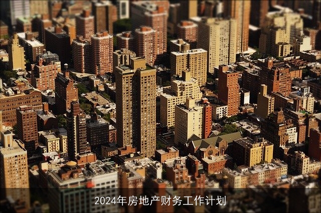 2024年房地产财务工作计划