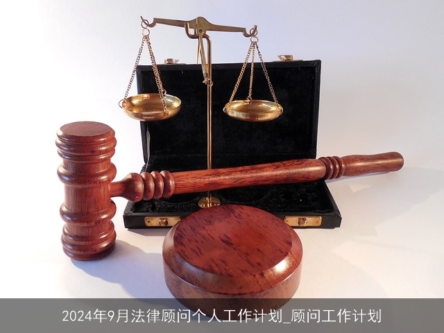 2024年9月法律顾问个人工作计划_顾问工作计划