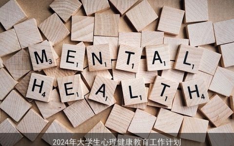 2024年大学生心理健康教育工作计划