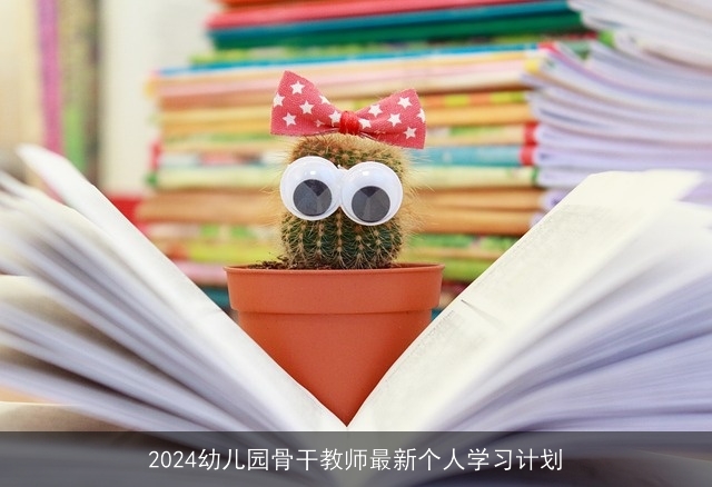 2024幼儿园骨干教师最新个人学习计划