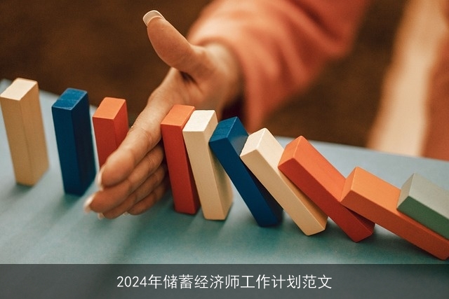 2024年储蓄经济师工作计划范文