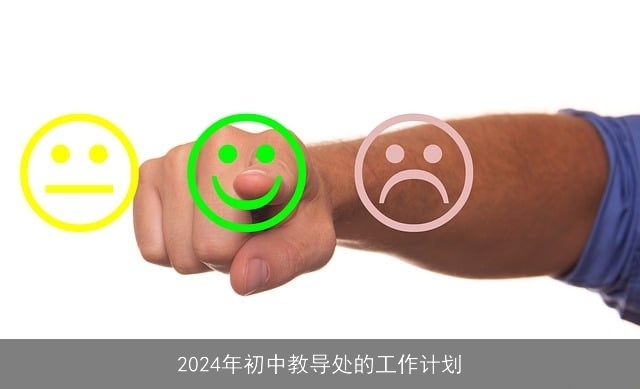 2024年初中教导处的工作计划