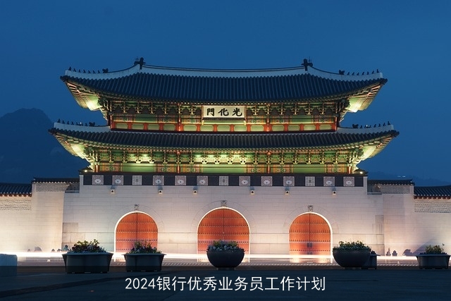 2024银行优秀业务员工作计划