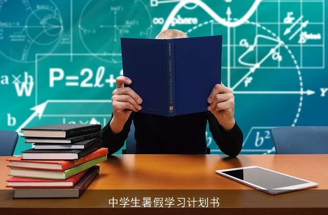 中学生暑假学习计划书