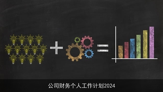 公司财务个人工作计划2024