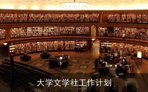 大学文学社工作计划