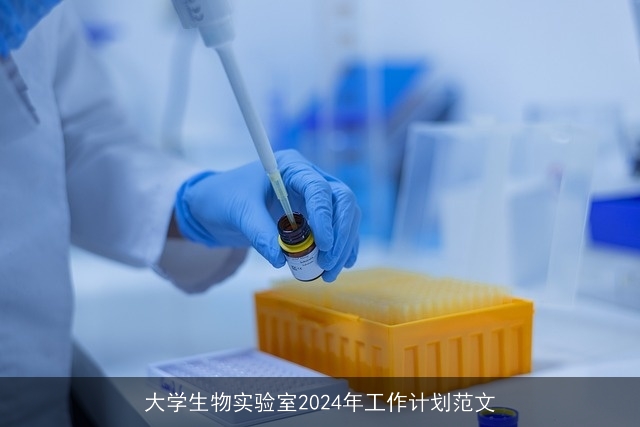 大学生物实验室2024年工作计划范文