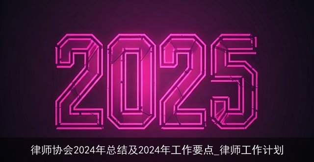 律师协会2024年总结及2024年工作要点_律师工作计划