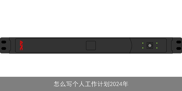 怎么写个人工作计划2024年