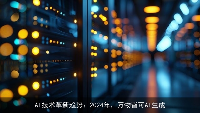 AI技术革新趋势：2024年，万物皆可AI生成