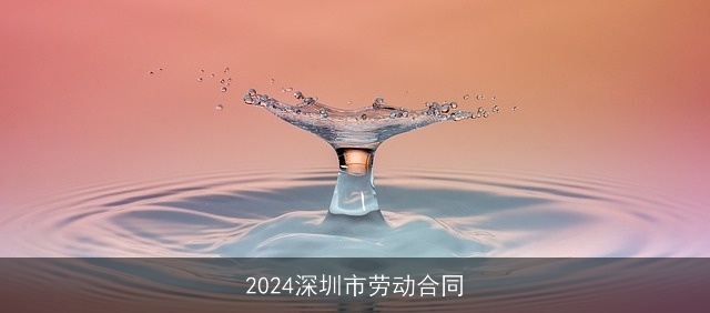 2024深圳市劳动合同