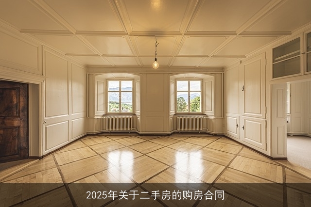 2025年关于二手房的购房合同