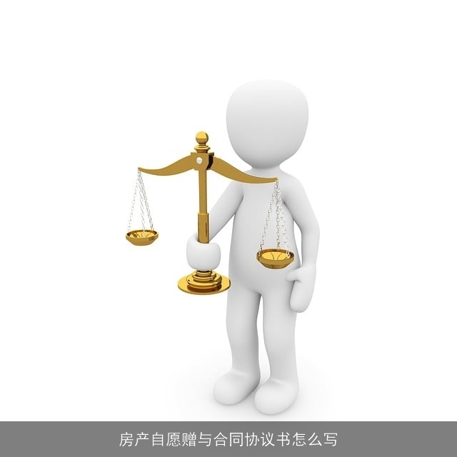 房产自愿赠与合同协议书怎么写