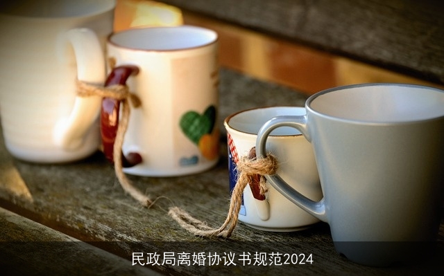 民政局离婚协议书规范2024