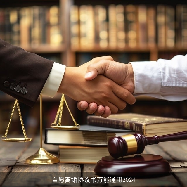 自愿离婚协议书万能通用2024