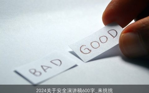 2024关于安全演讲稿600字_来挑挑