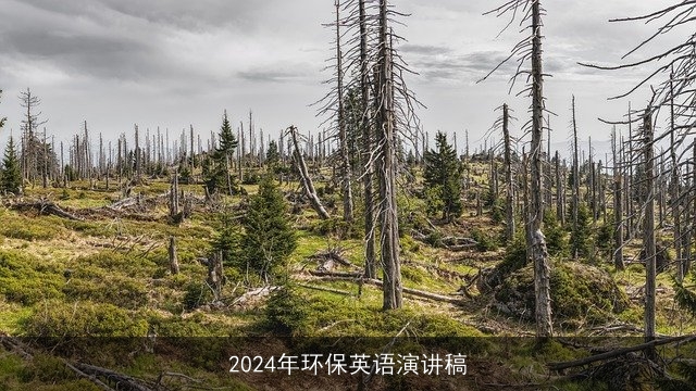 2024年环保英语演讲稿