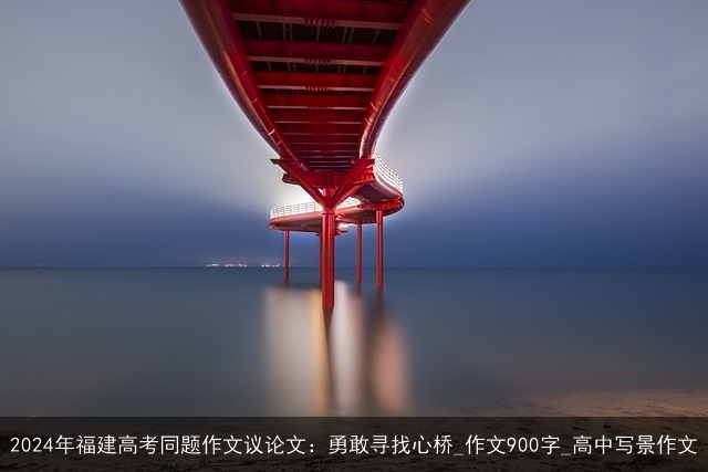 2024年福建高考同题作文议论文：勇敢寻找心桥_作文900字_高中写景作文