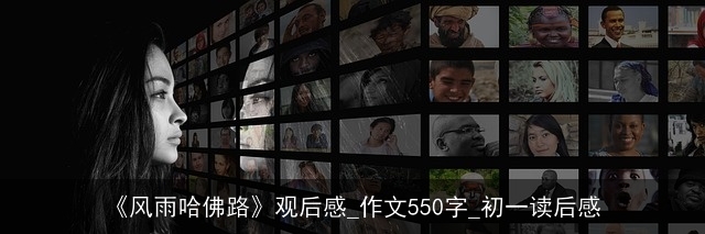 《风雨哈佛路》观后感_作文550字_初一读后感