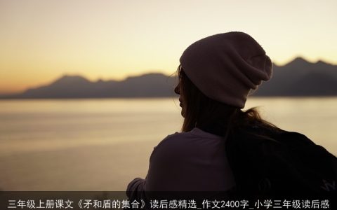 三年级上册课文《矛和盾的集合》读后感精选_作文2400字_小学三年级读后感