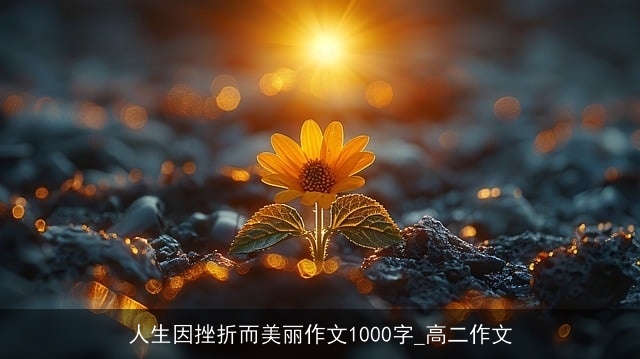 人生因挫折而美丽作文1000字_高二作文