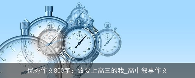 优秀作文800字：致要上高三的我_高中叙事作文