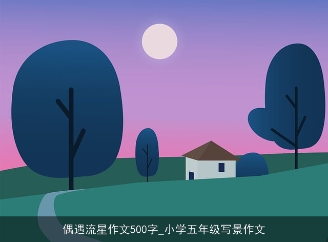 偶遇流星作文500字_小学五年级写景作文