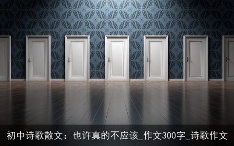 初中诗歌散文：也许真的不应该_作文300字_诗歌作文